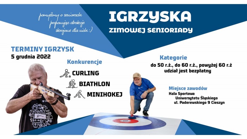 Plakat  Igrzyska Zimowej Senioriady fot. mat.pras
